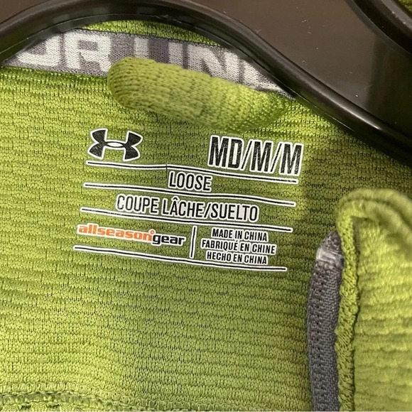 Under Armour Green Quarter Zip pullover Jacket textured all seasons gear - Picture 8 of 8